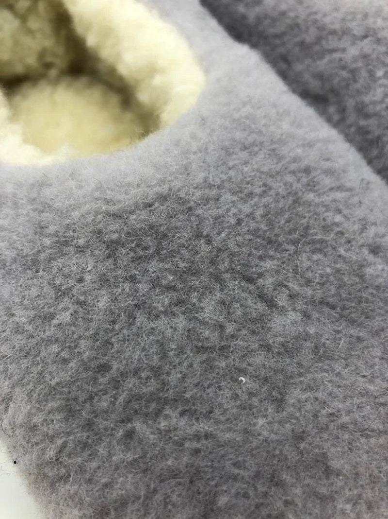 Merino Wool Slippers – Grey