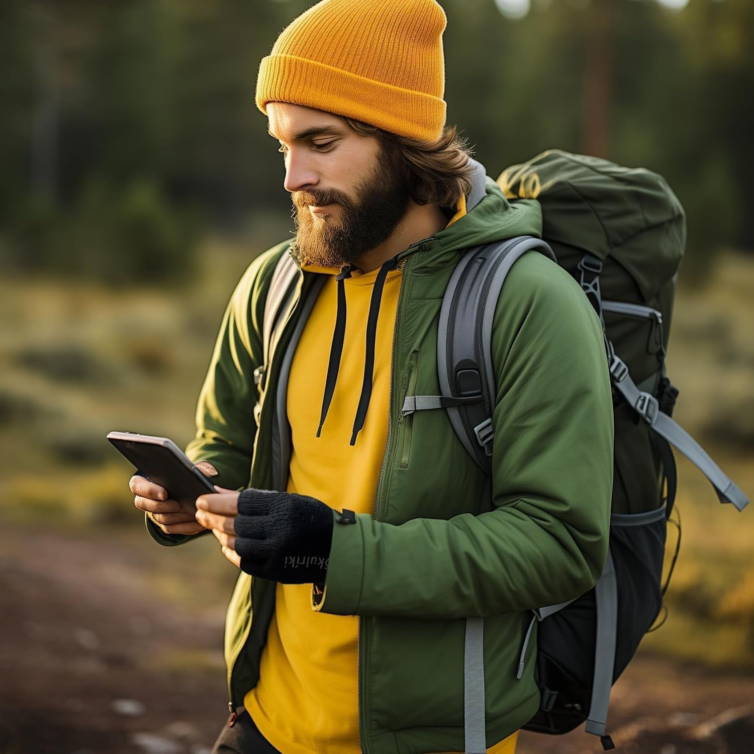 Merino Fingerless Gloves – Winter Design