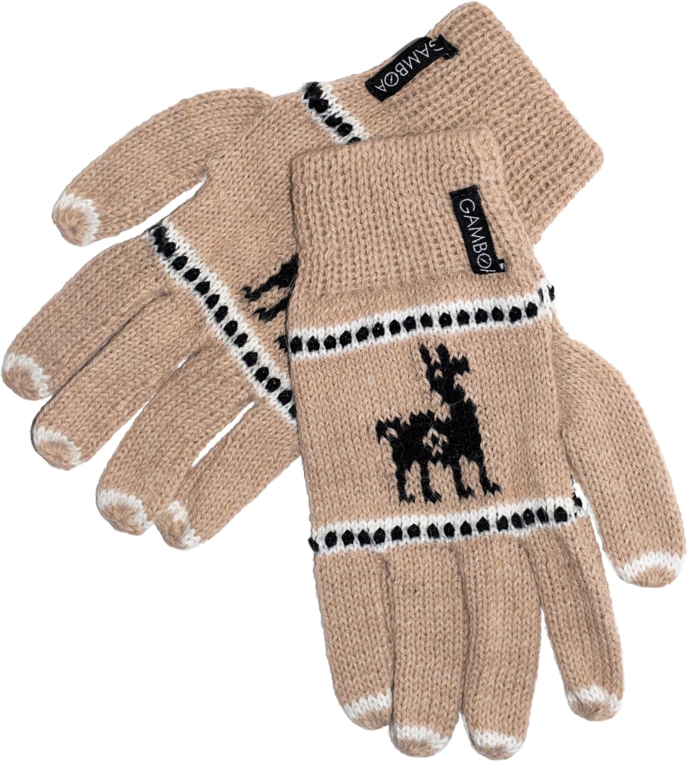 Alpaca Wool Gloves for Women Winter Knit Mittens for Womens