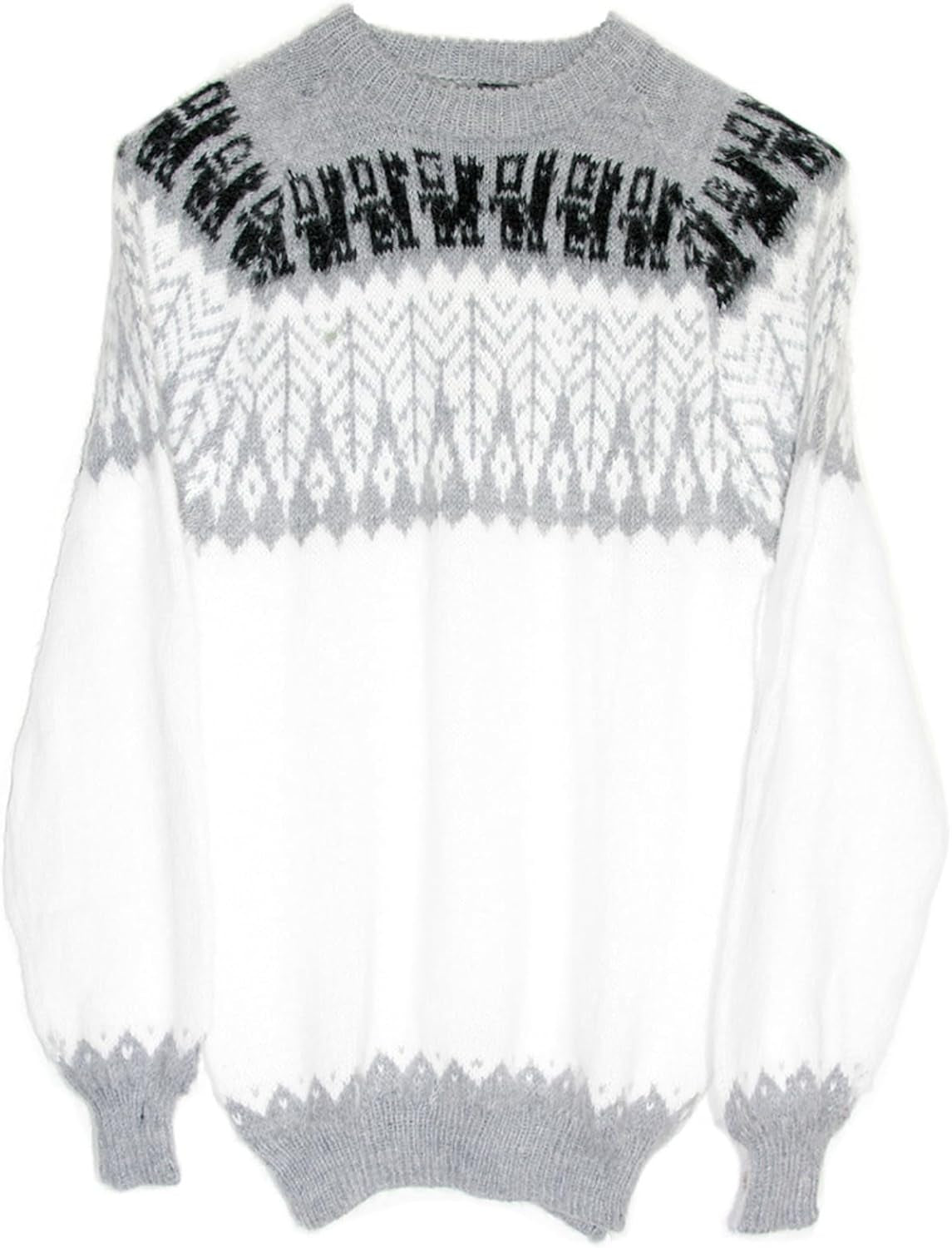 Alpaca Leaf Pattern Sweater – Soft & Timeless