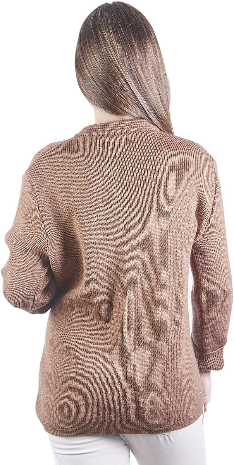 Alpaca Wool Sweater with Buttons – Soft & Foldable