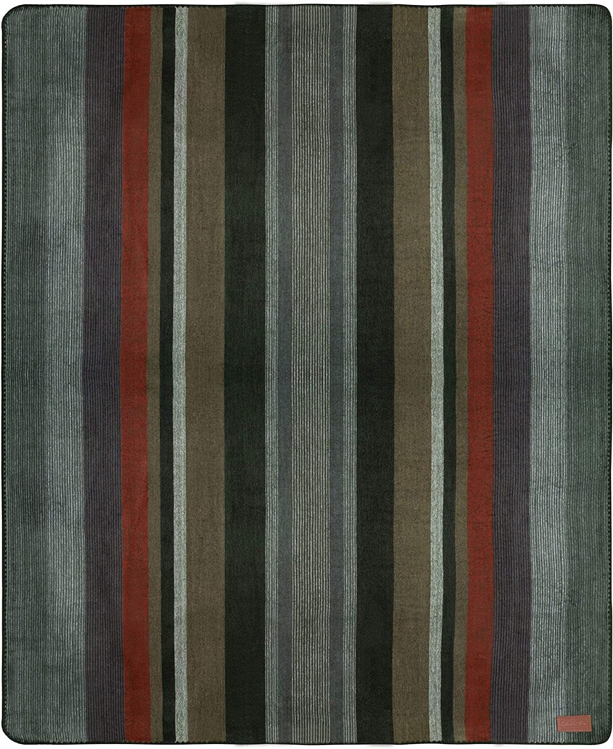 Alpaca Wool Blanket – Sea Foam Stripe