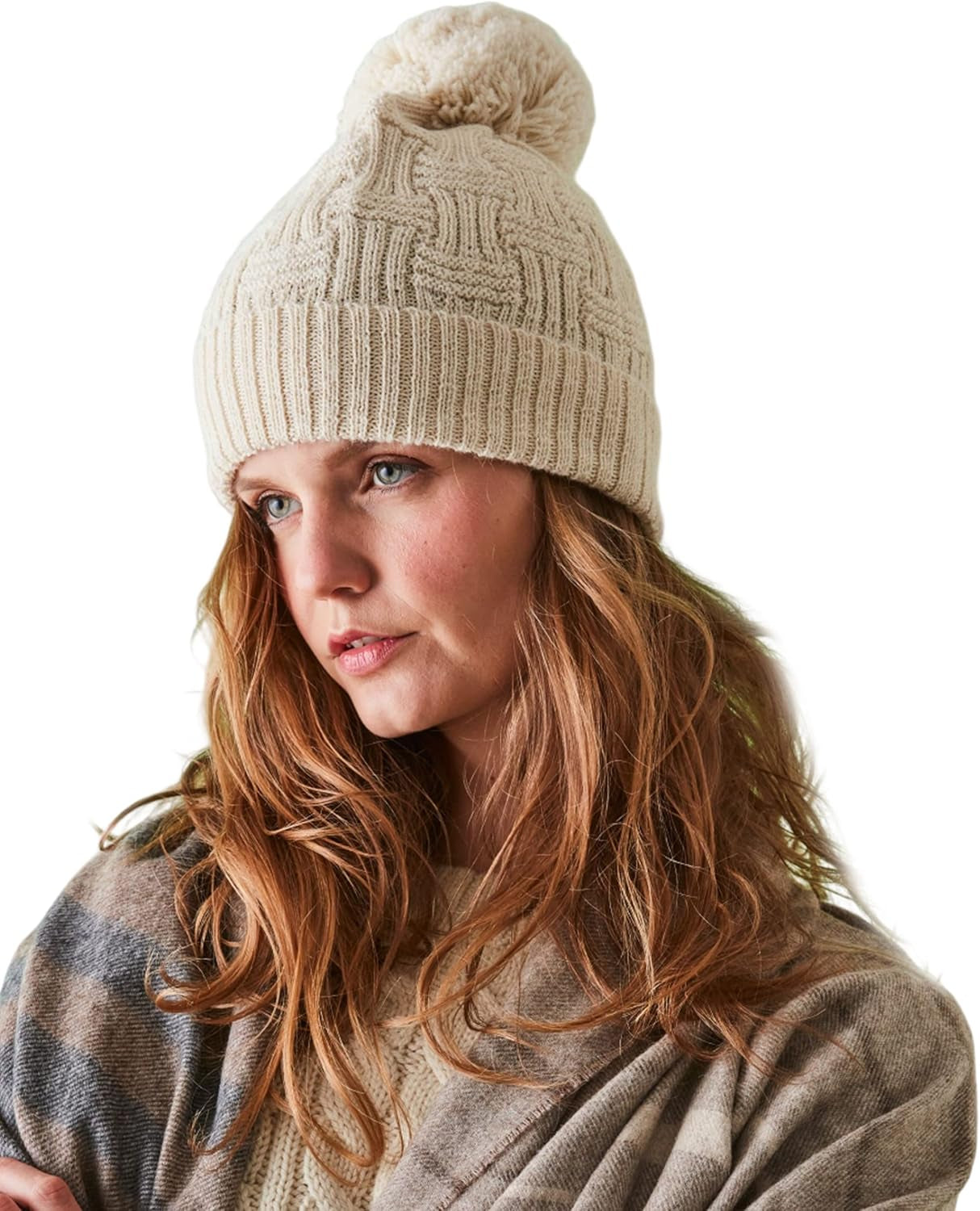 Knit Alpaca Hat – White
