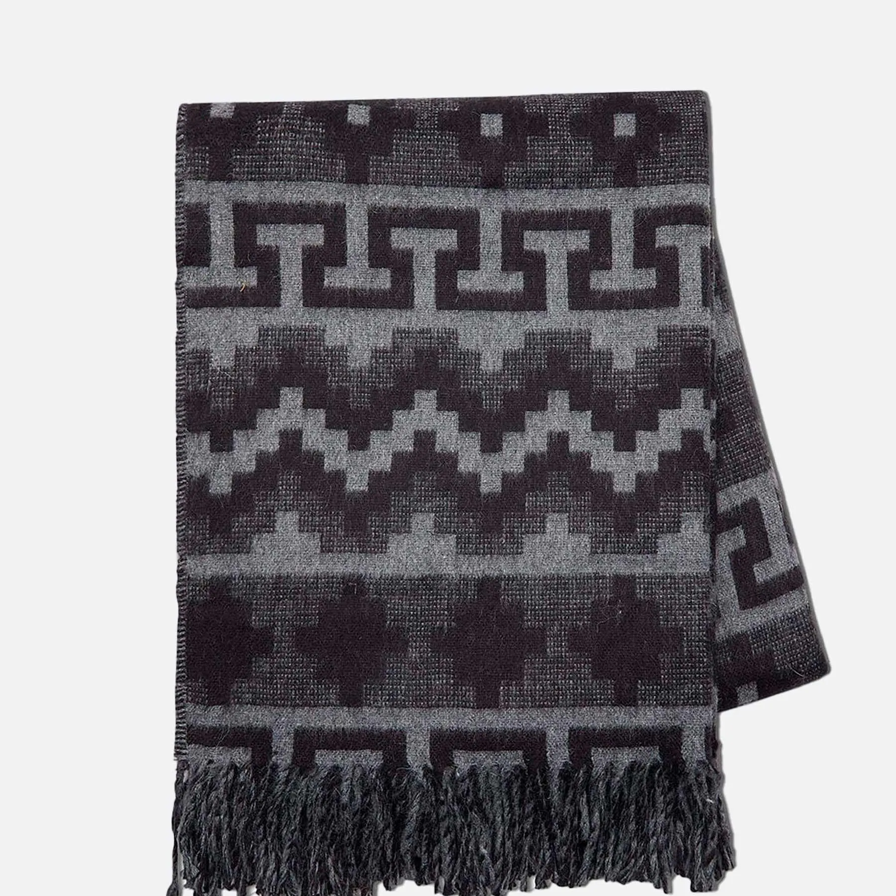 Alpaca Sofa Throw – Green Boho