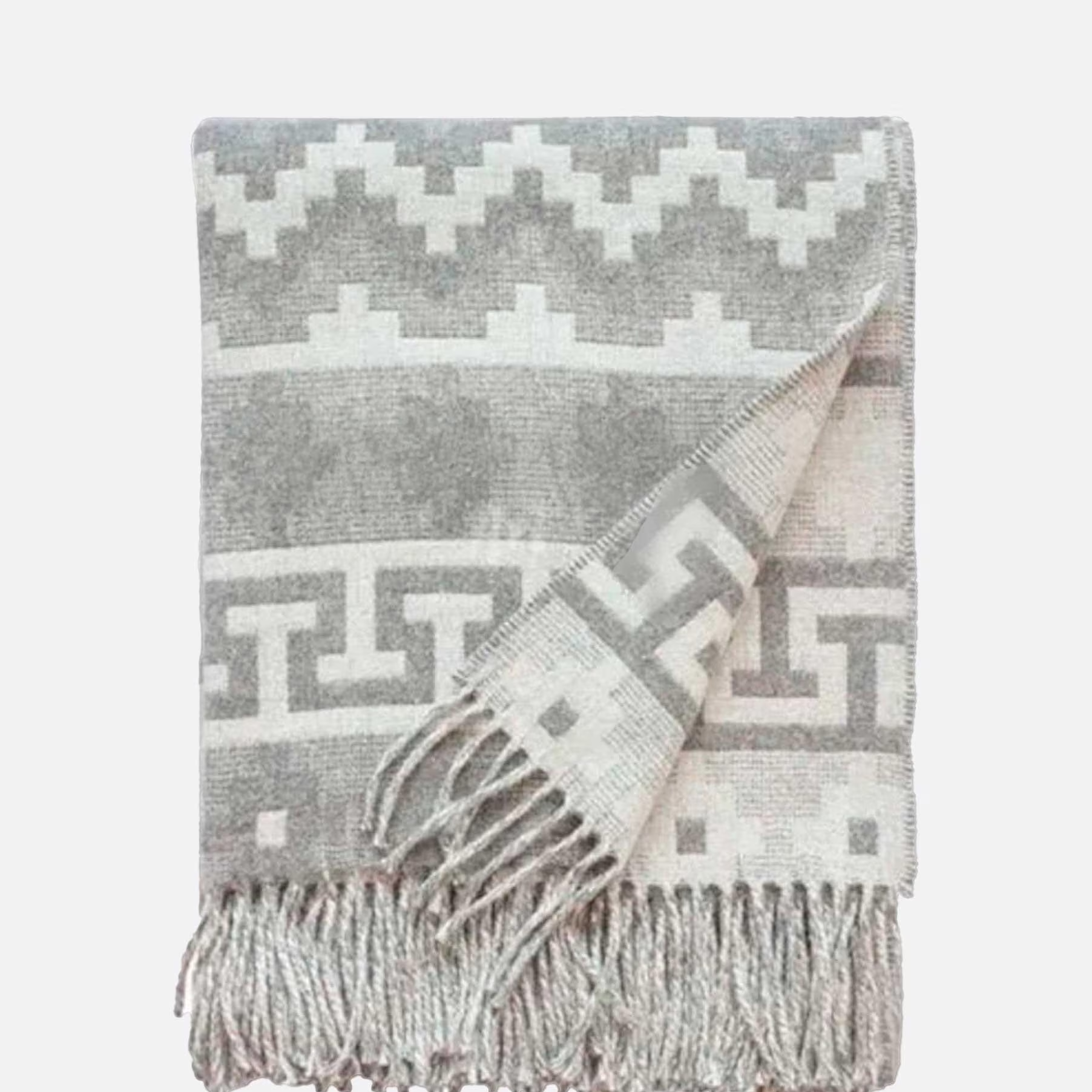 Alpaca Sofa Throw – Green Boho