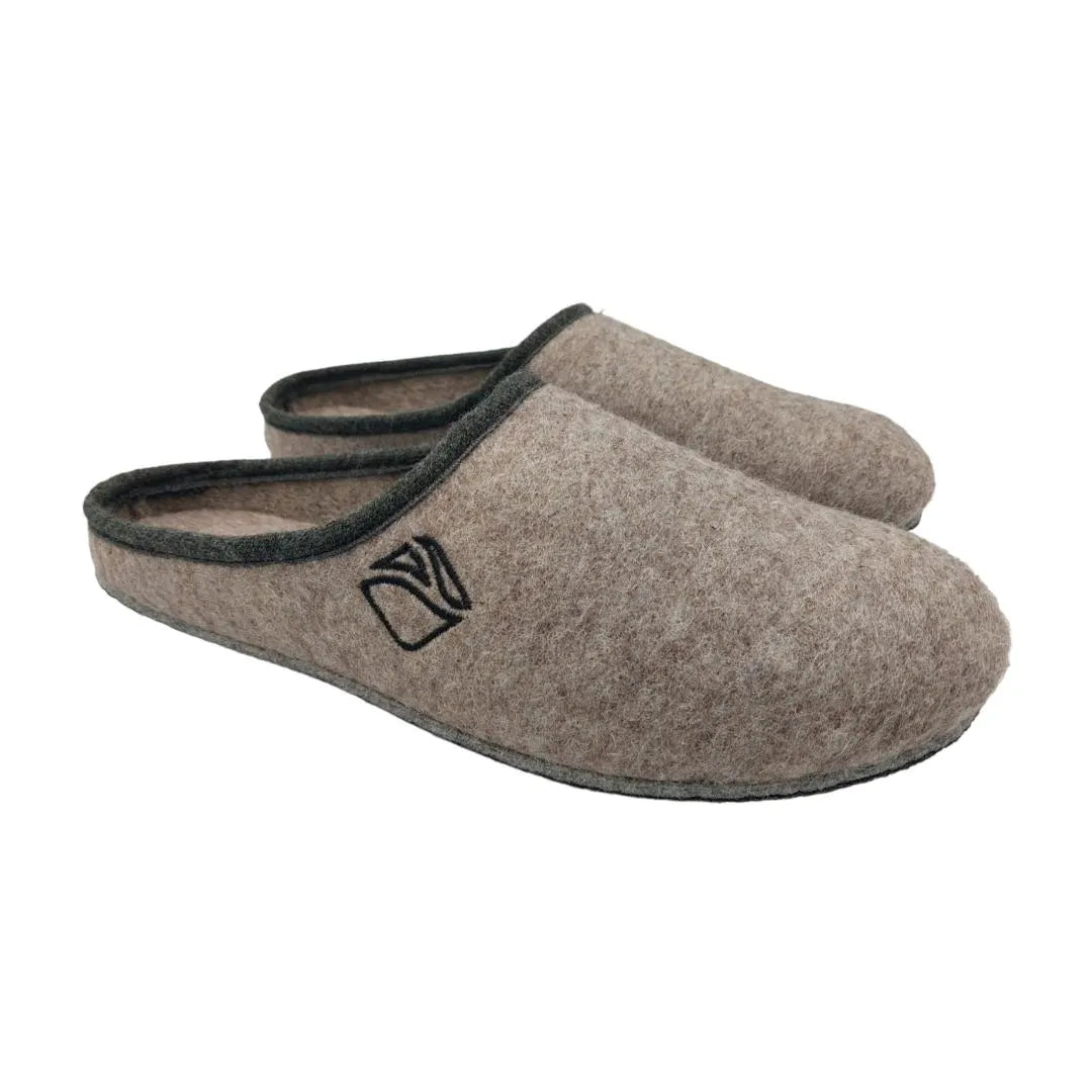Merino Wool Slippers – Graphite Wool Slip-Ons