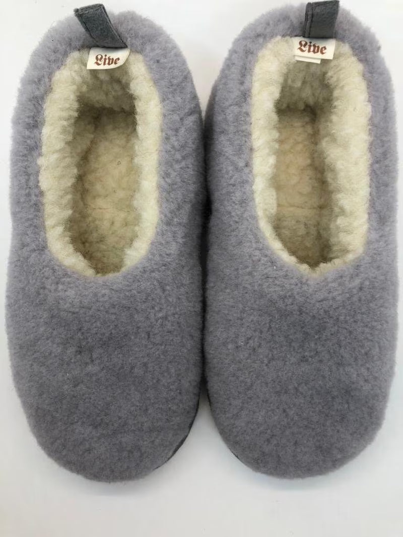 Merino Wool Slippers – Grey