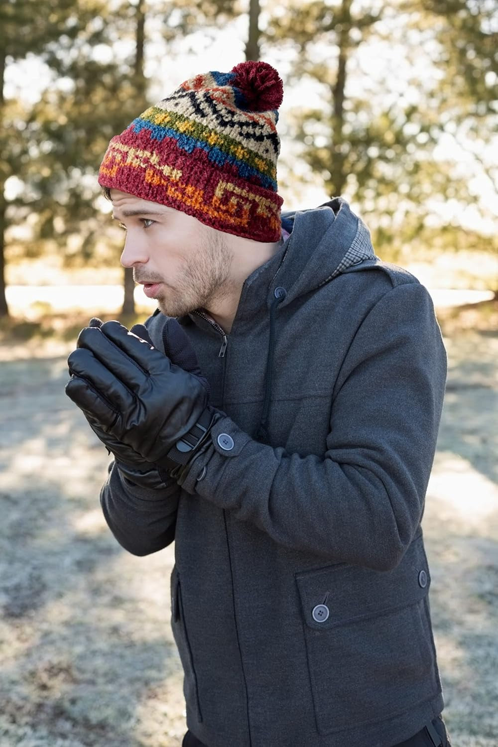 Handmade Alpaca Hat – Burgundy