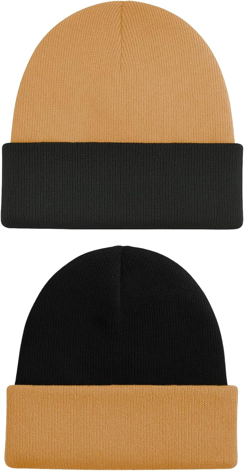 Alpaca Knit Hat – Black & Gray Winter Style