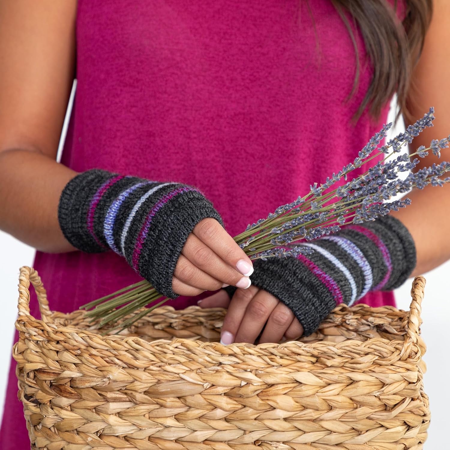 Alpaca Fingerless Gloves – Handmade