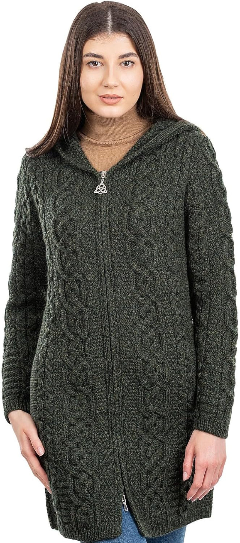 Celtic Merino Wool Jacket – Elegant Heritage Knit