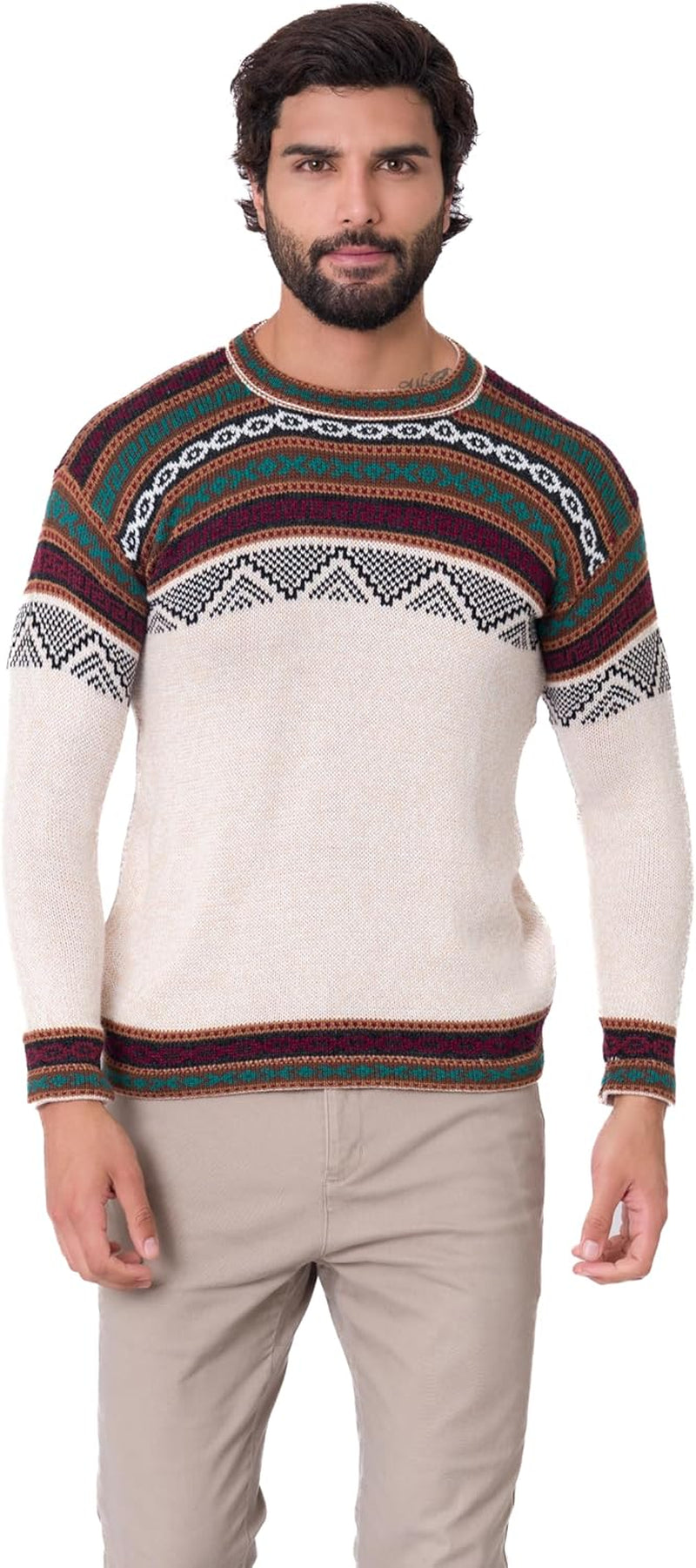 Alpaca Sweater – Cusco Geometric Pattern