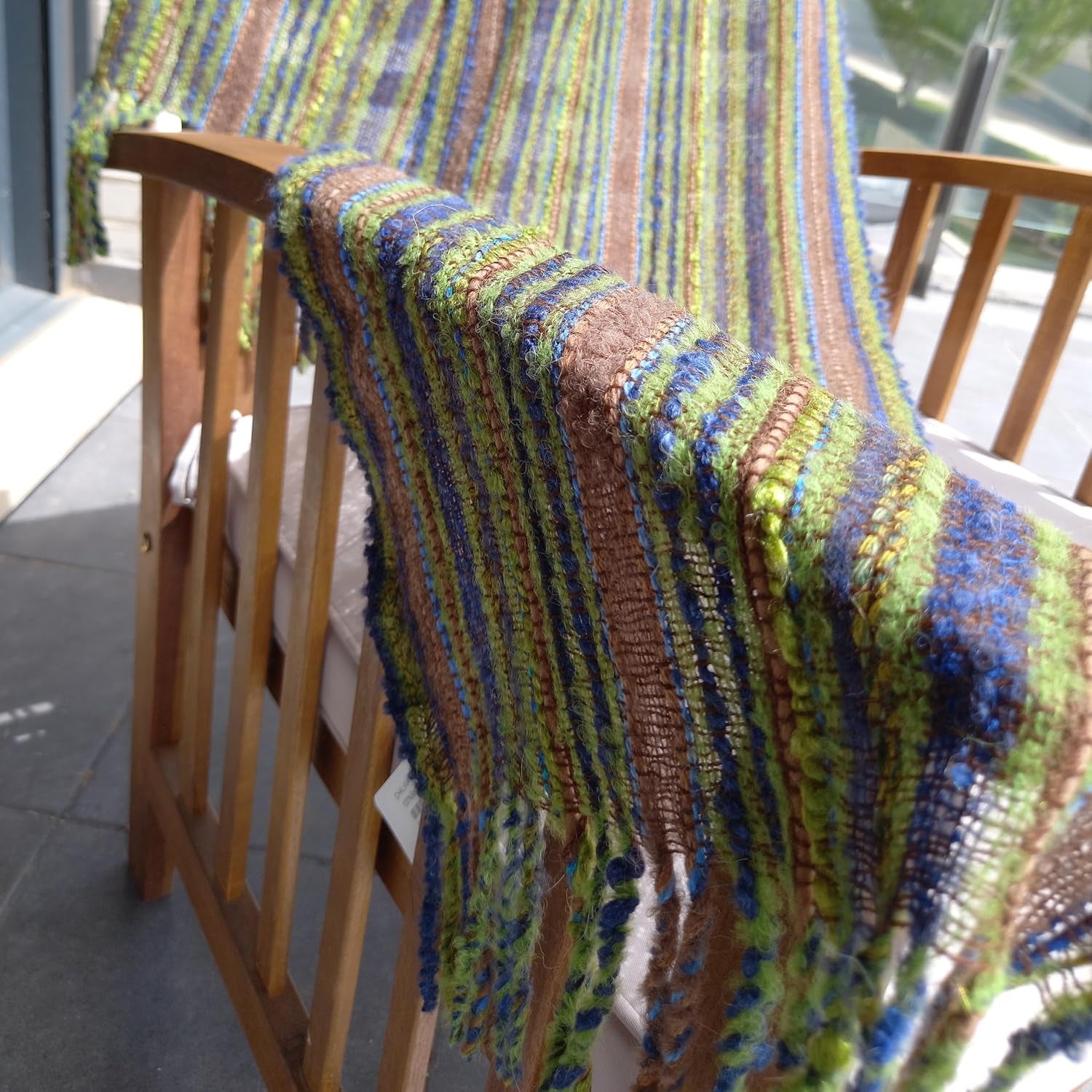 Baby Alpaca Scarf – Handwoven Multicolor Elegance