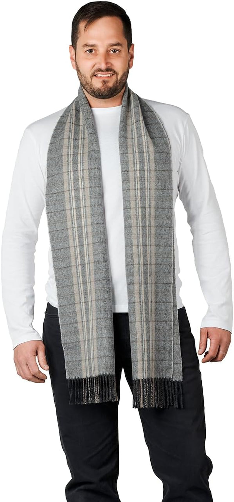 Plaid Alpaca Scarf – Classic Flannel Wrap