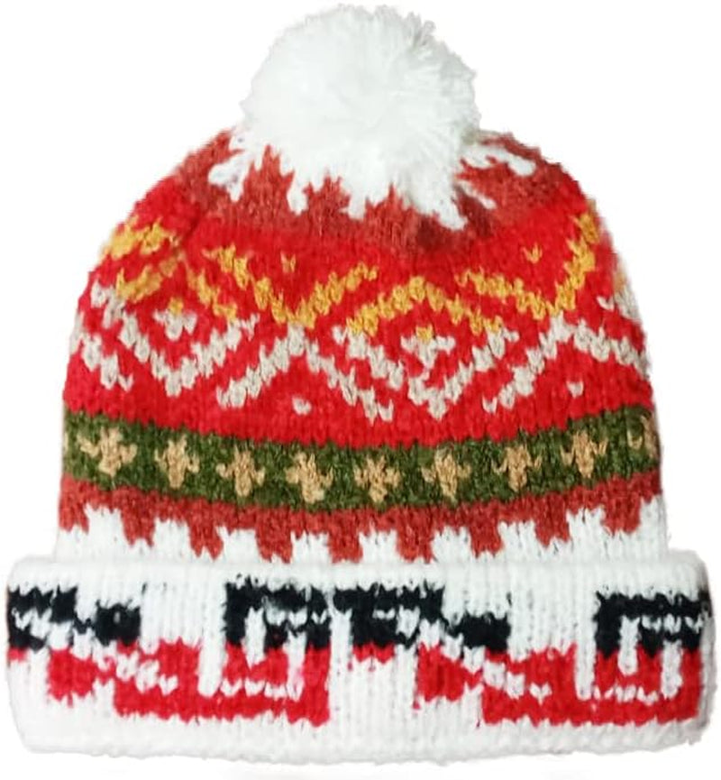 Handmade Alpaca Hat – Burgundy