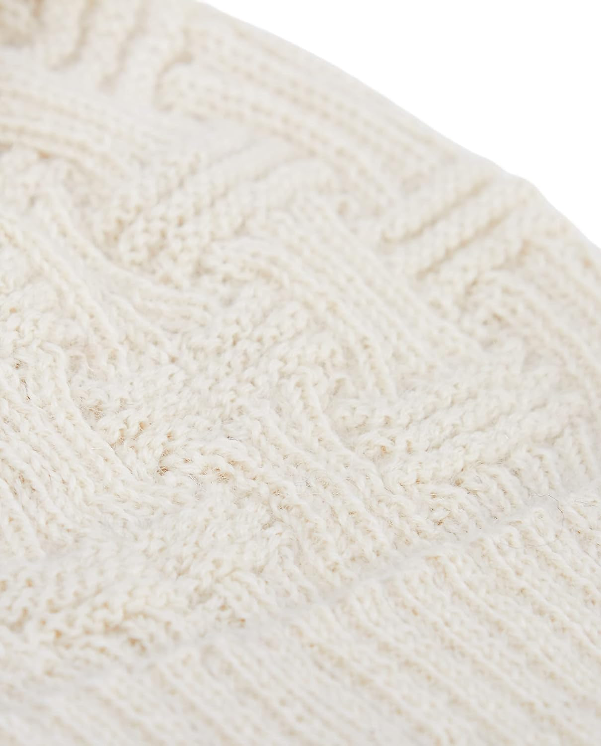 Knit Alpaca Hat – White