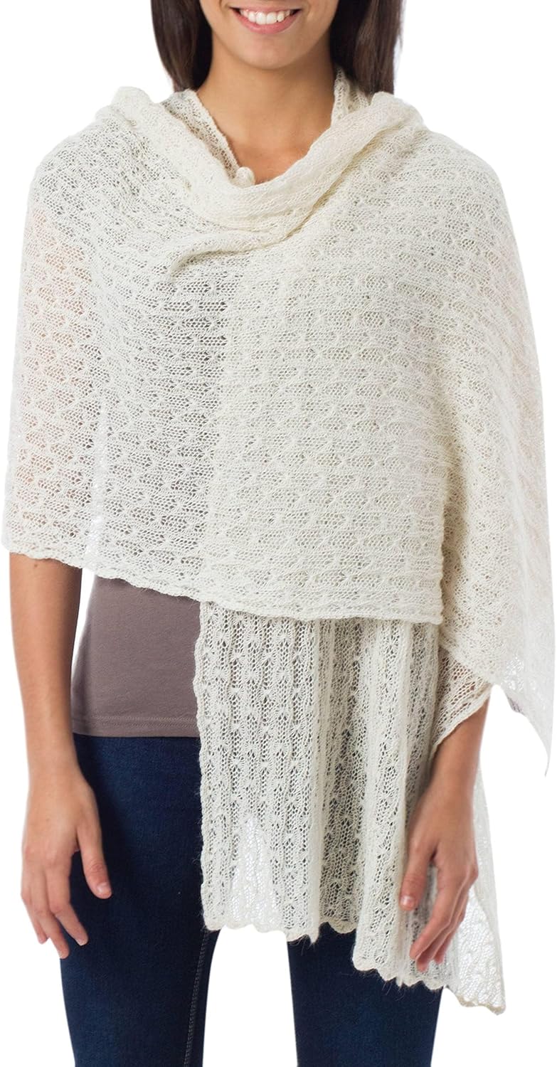 Alpaca Wool Scarf – Handmade Design