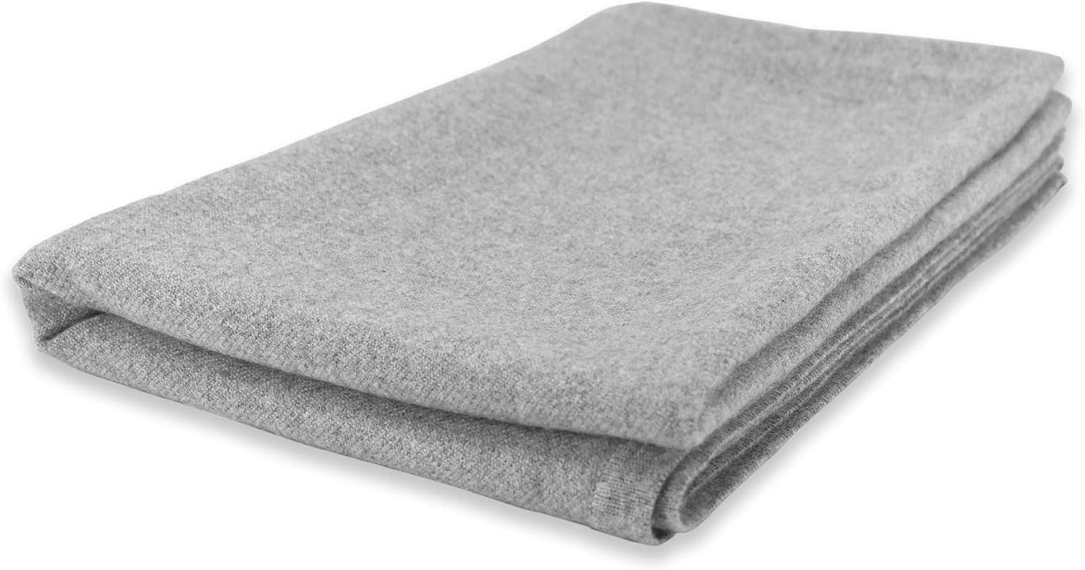 Cashmere Throw Blanket – Pouch Gray