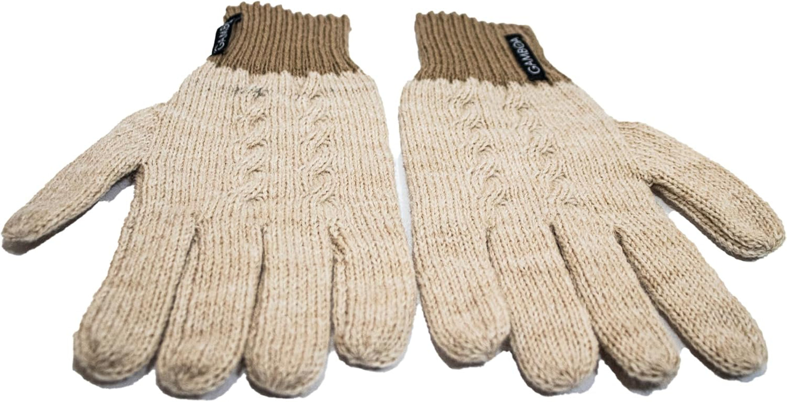 Alpaca Wool Gloves for Women Winter Knit Mittens for Womens