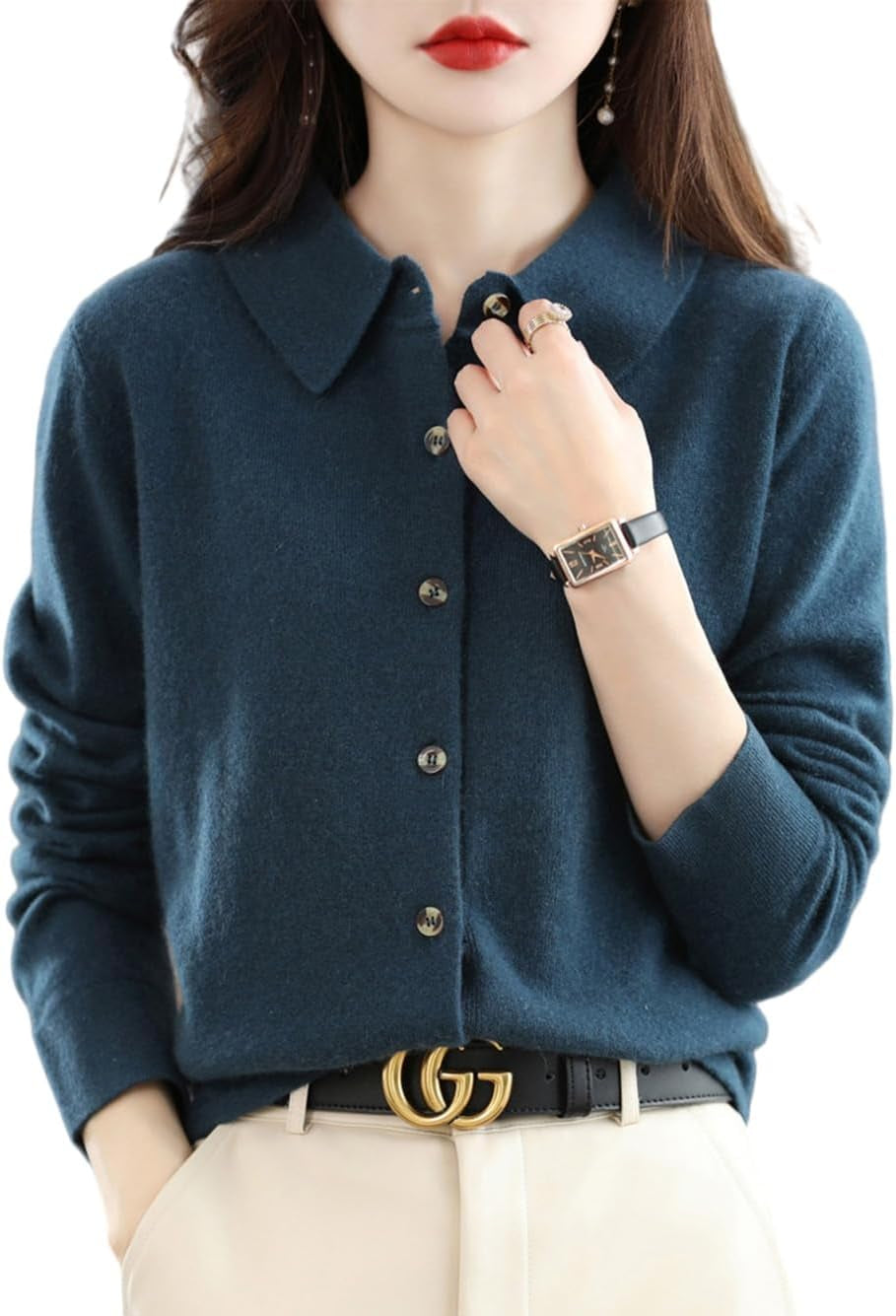 Merino Knitted Jacket – Relaxed Draped Style