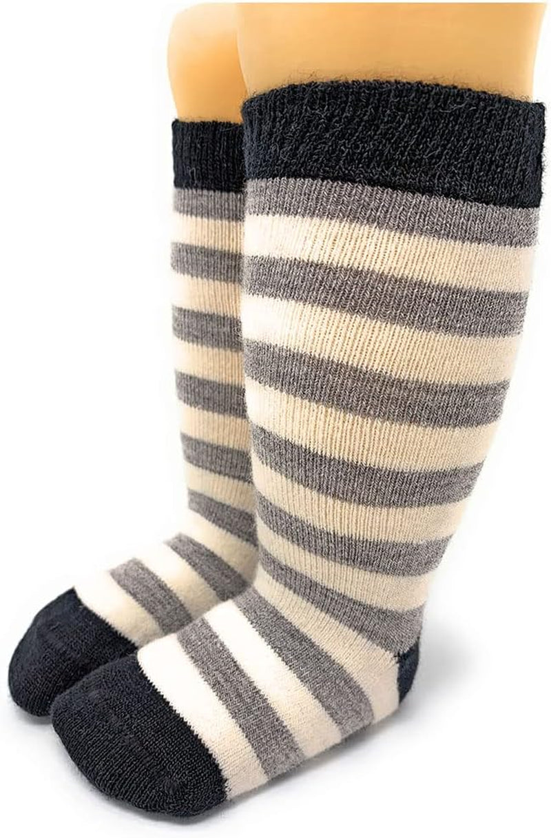 Kids’ Alpaca Wool Socks – Stripes Design