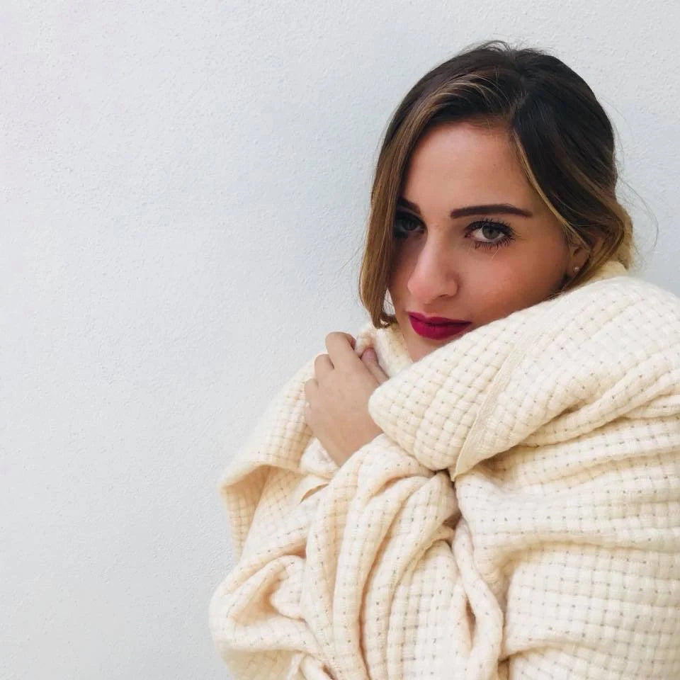 Cashmere Sofa Throw – Undyed Beige