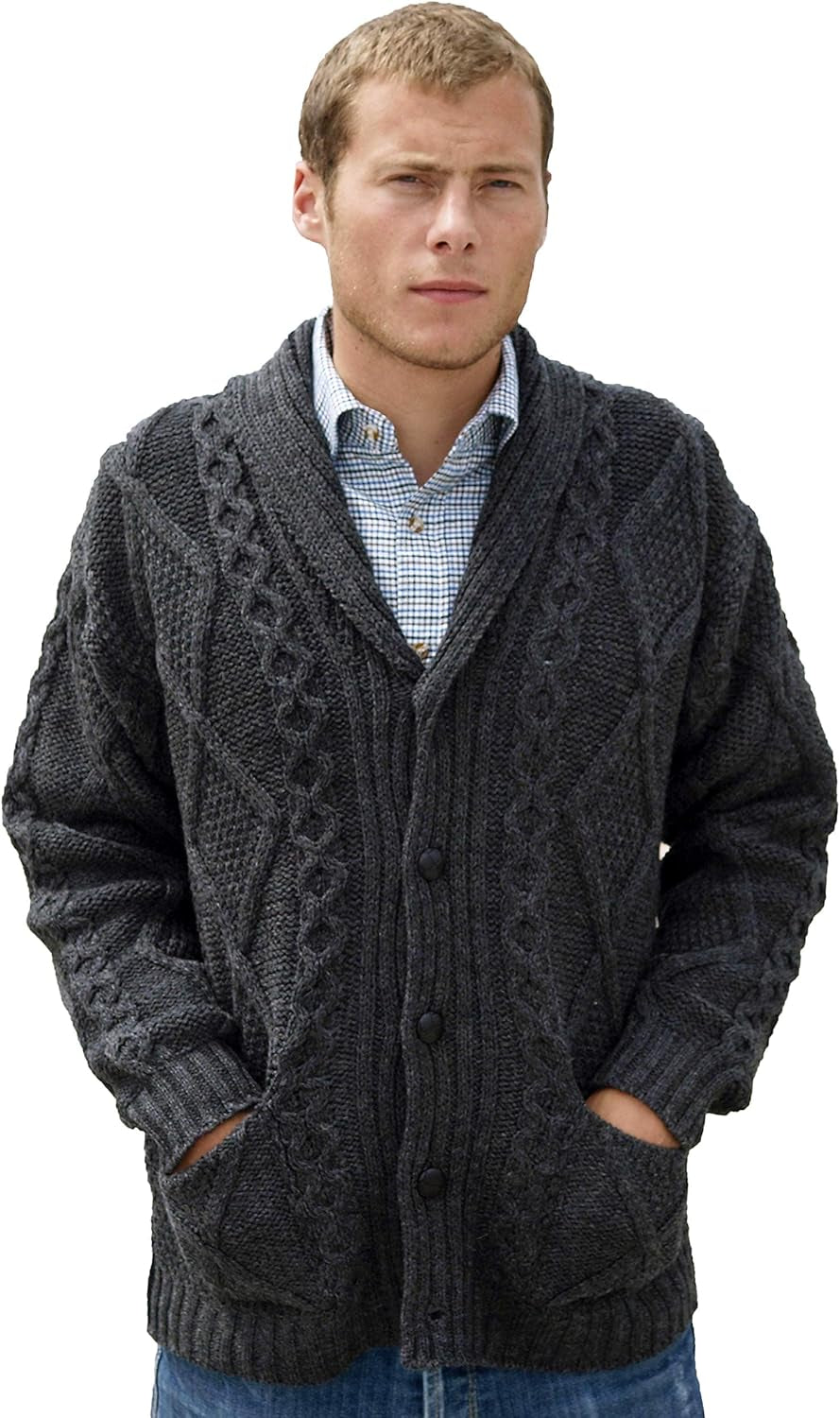 Merino Wool Sweater – Classic Cable Knit Comfort