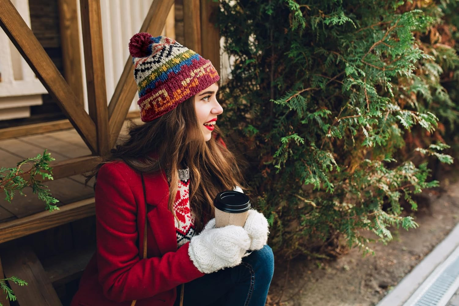 Handmade Alpaca Hat – Burgundy