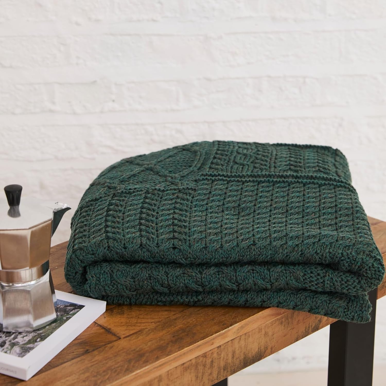 Merino Wool Throw Blanket - Patchwork