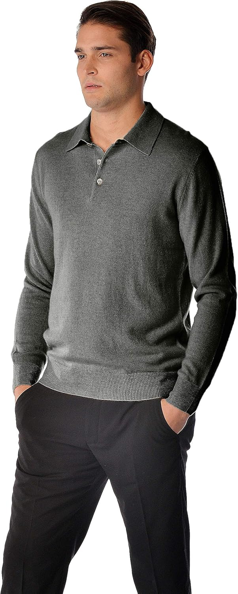 Cashmere Sweater for Men – Polo Neck