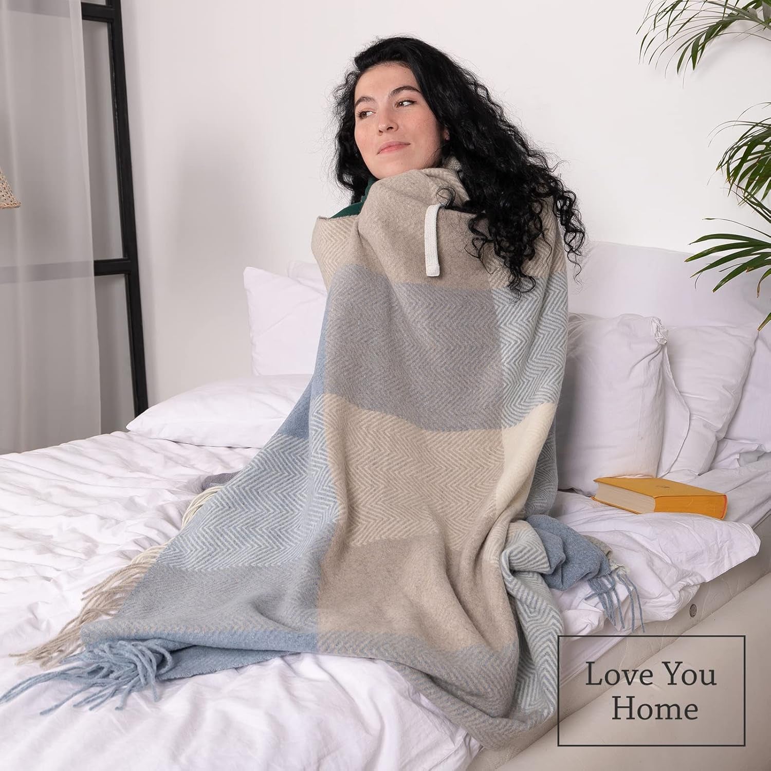 Merino Throw Blanket - Gradient Square
