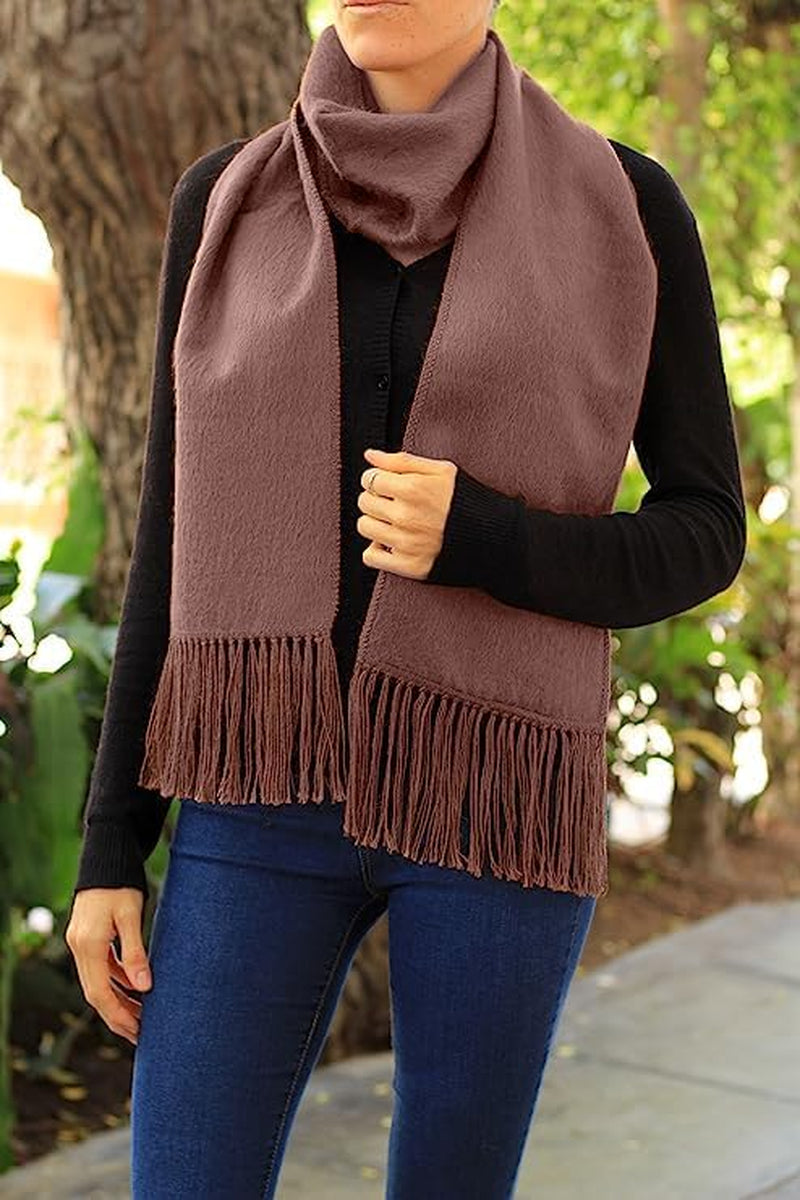 Alpaca Scarf – Handwoven Fringed Wrap