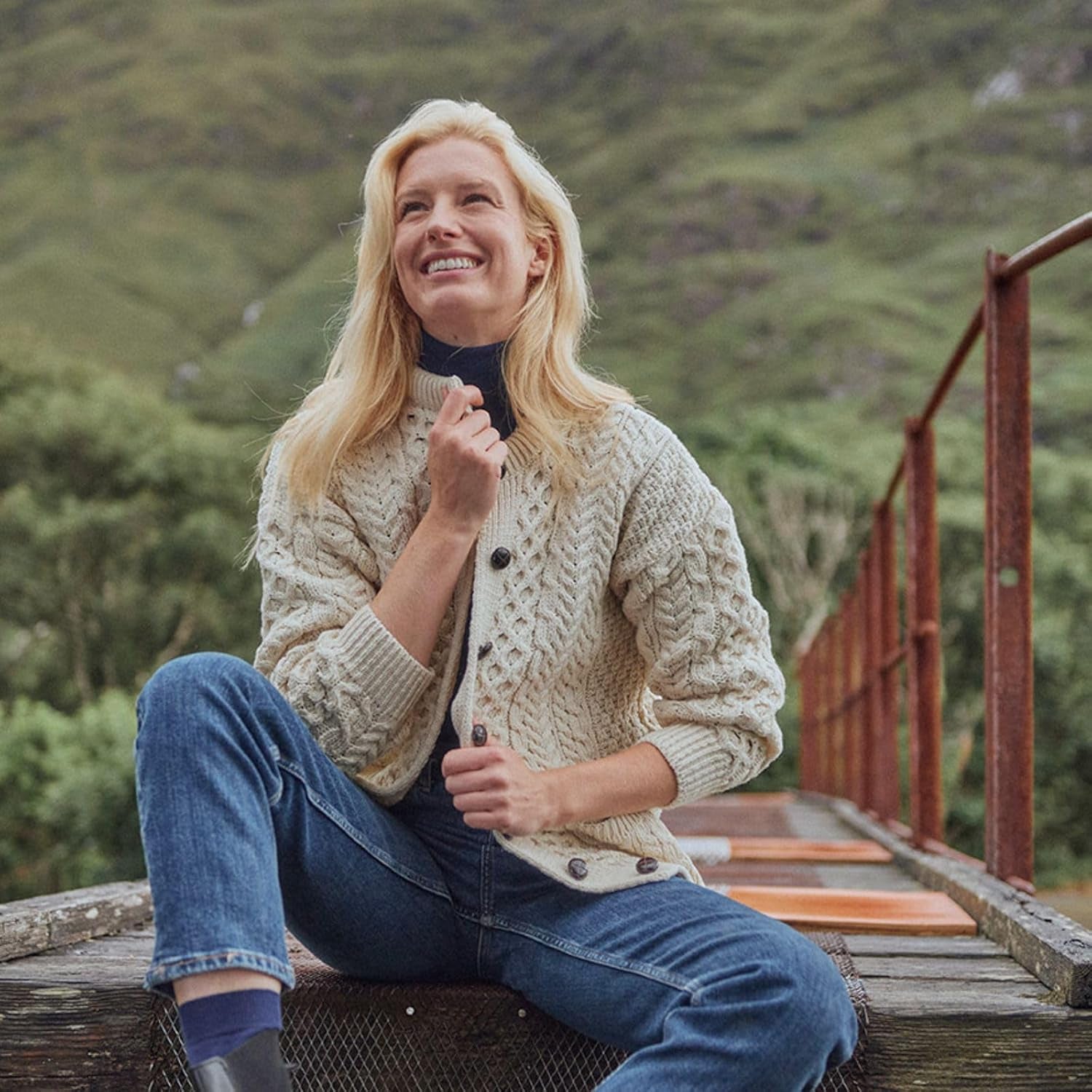 Merino Knitted Jacket – Beige