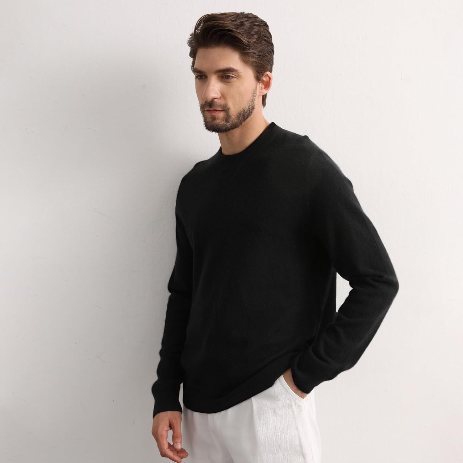 Cashmere Men's Sweater – Essential Base Crewneck