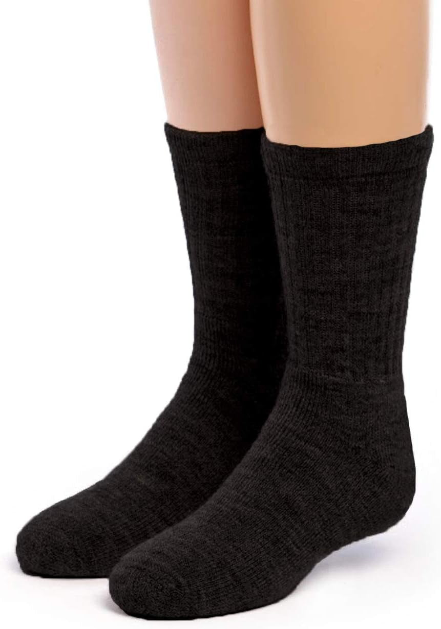 Alpaca Wool Socks – Black Warmth