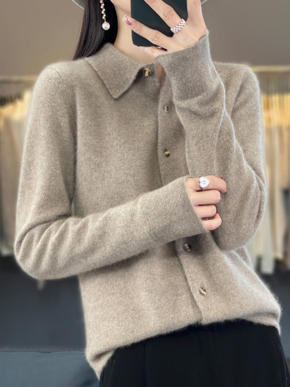 Merino Knitted Jacket – Relaxed Draped Style