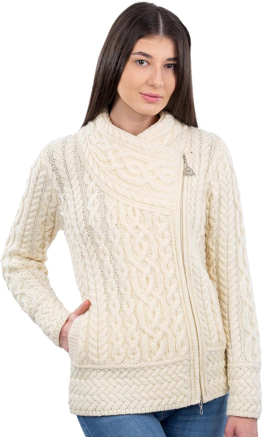 Merino Knitted Jacket – Natural Merino Knitwear