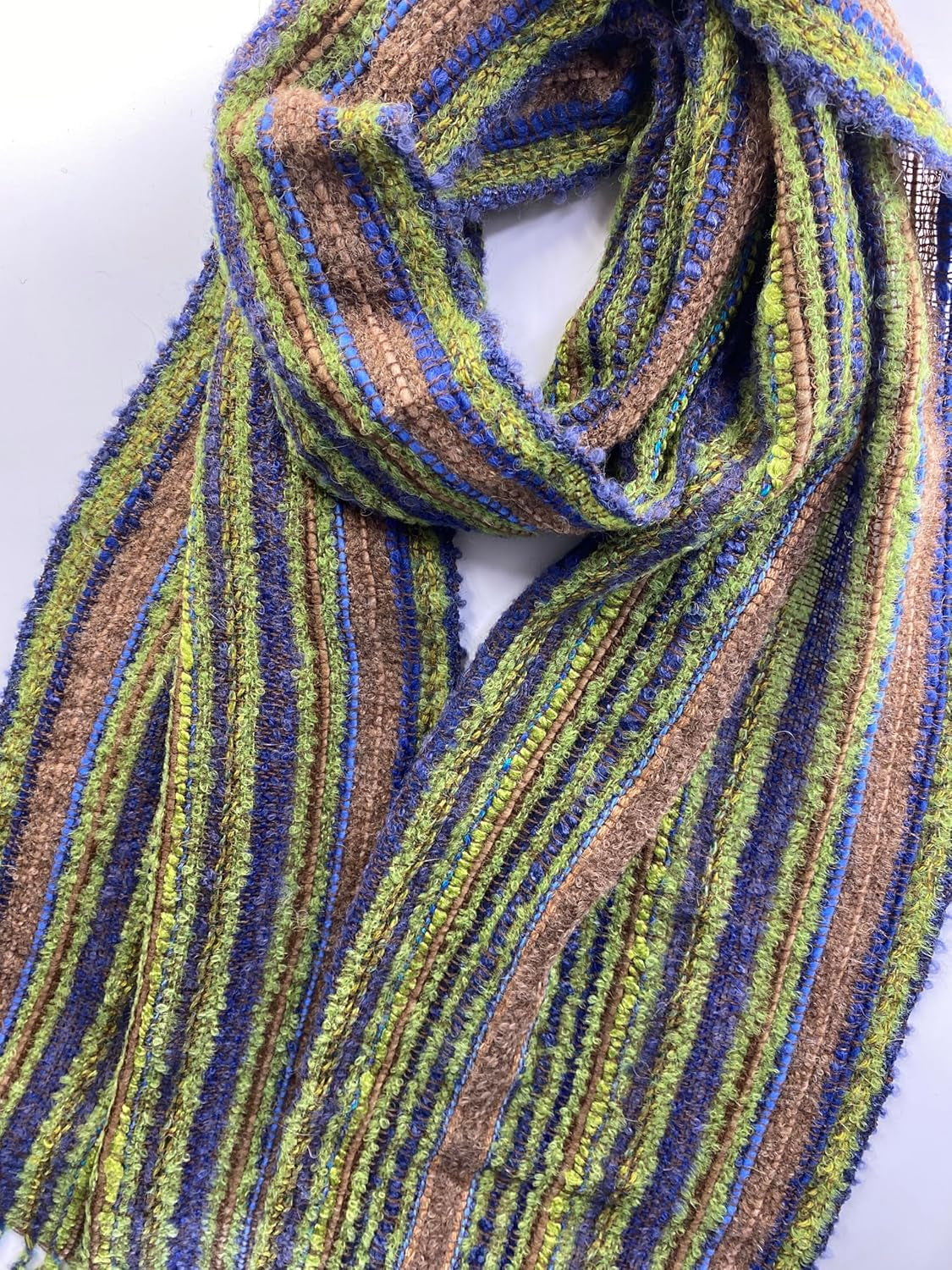 Baby Alpaca Scarf – Handwoven Multicolor Elegance