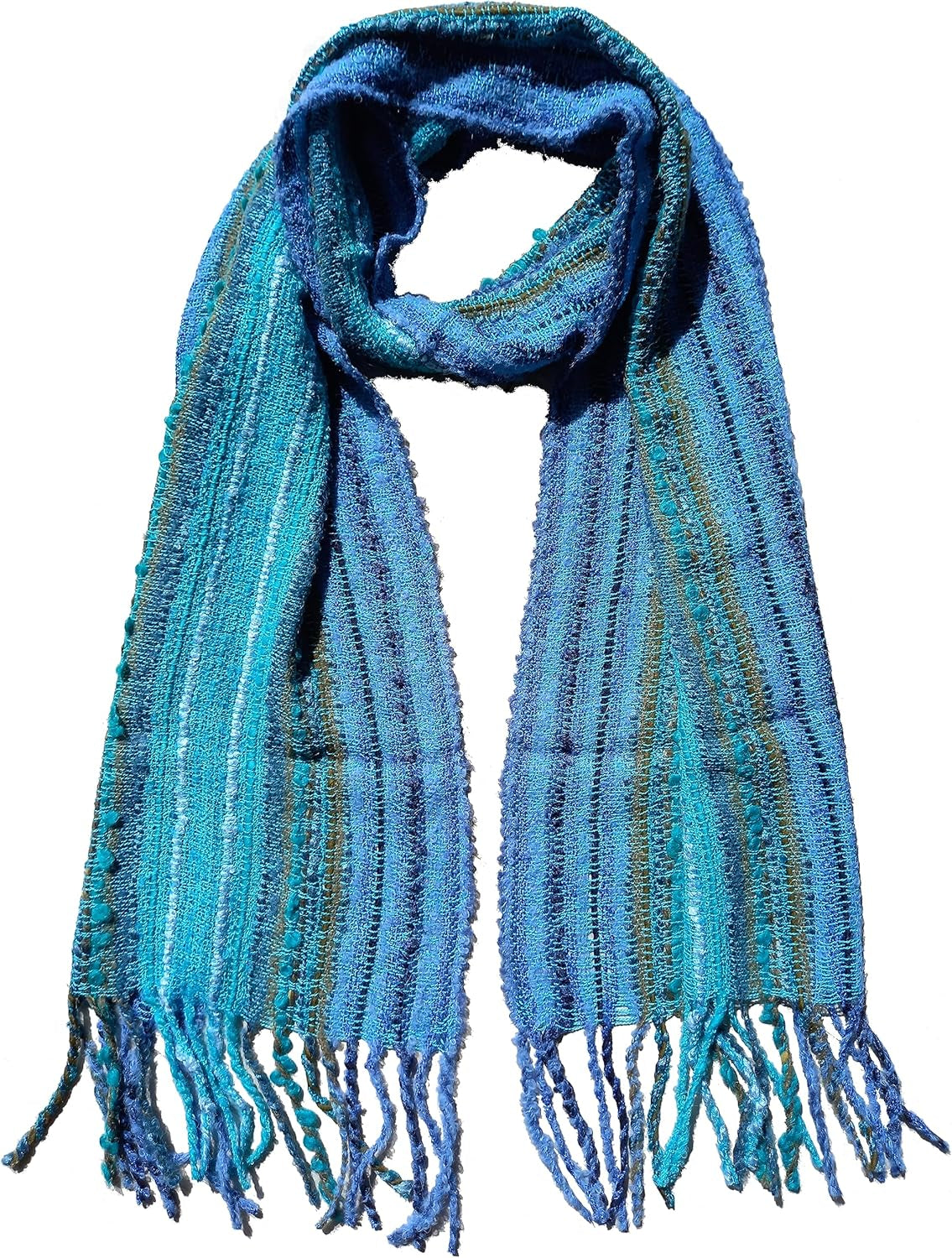 Baby Alpaca Scarf – Handwoven Multicolor Elegance