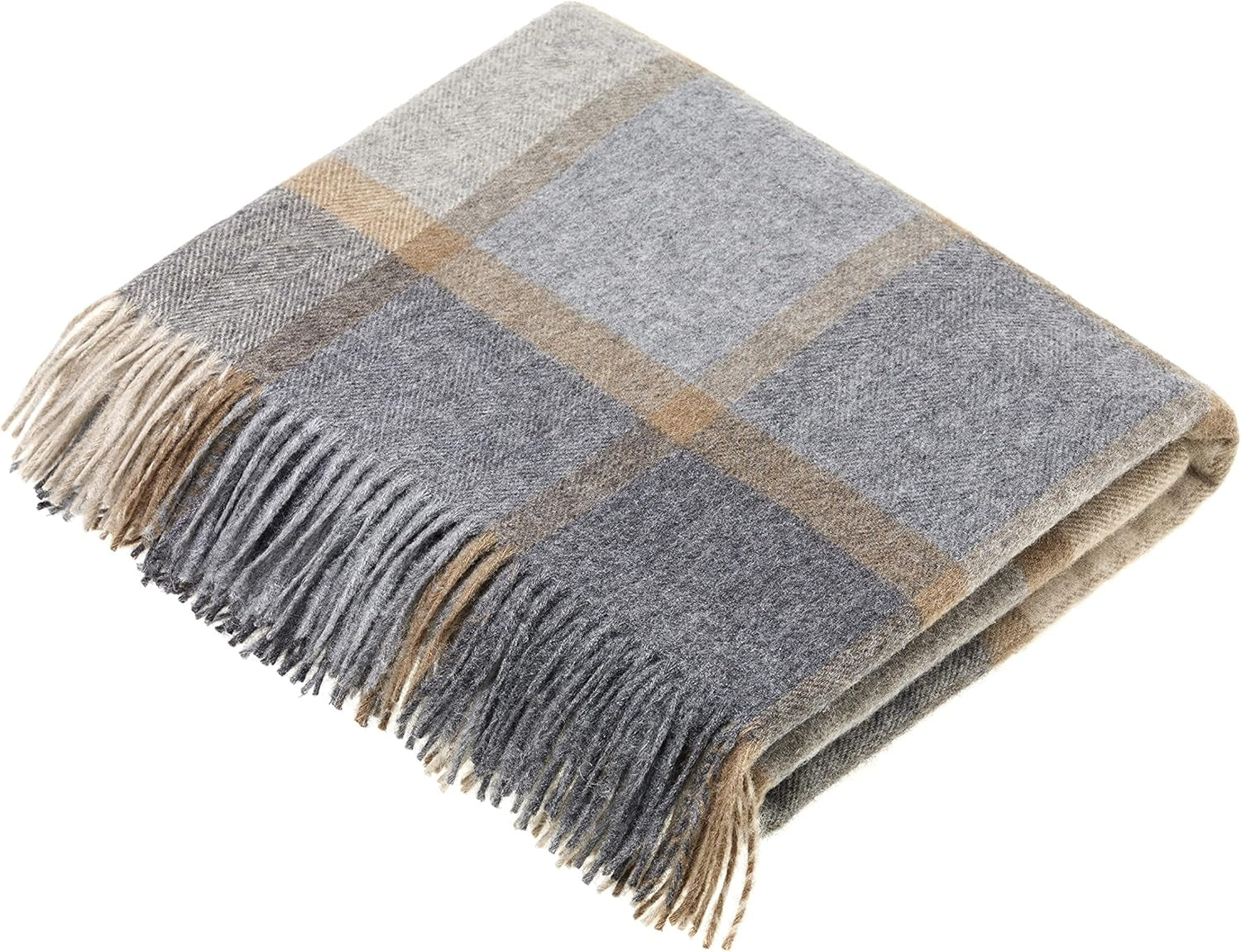 Merino Throw Blanket - Beige Gray