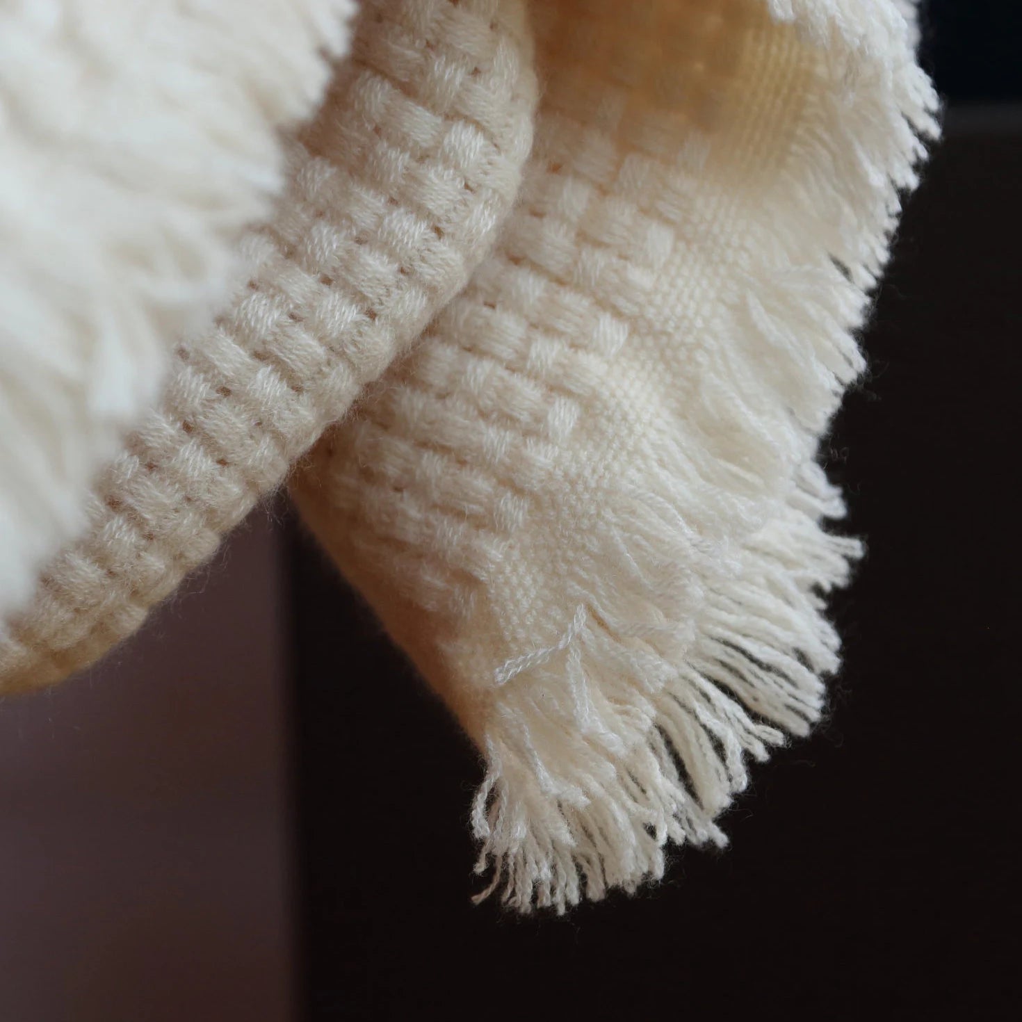 Cashmere Sofa Throw – Undyed Beige