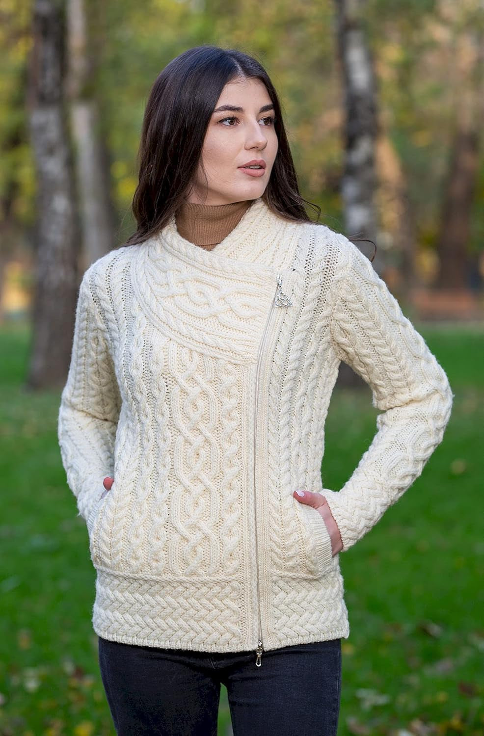 Merino Knitted Jacket – Natural Merino Knitwear