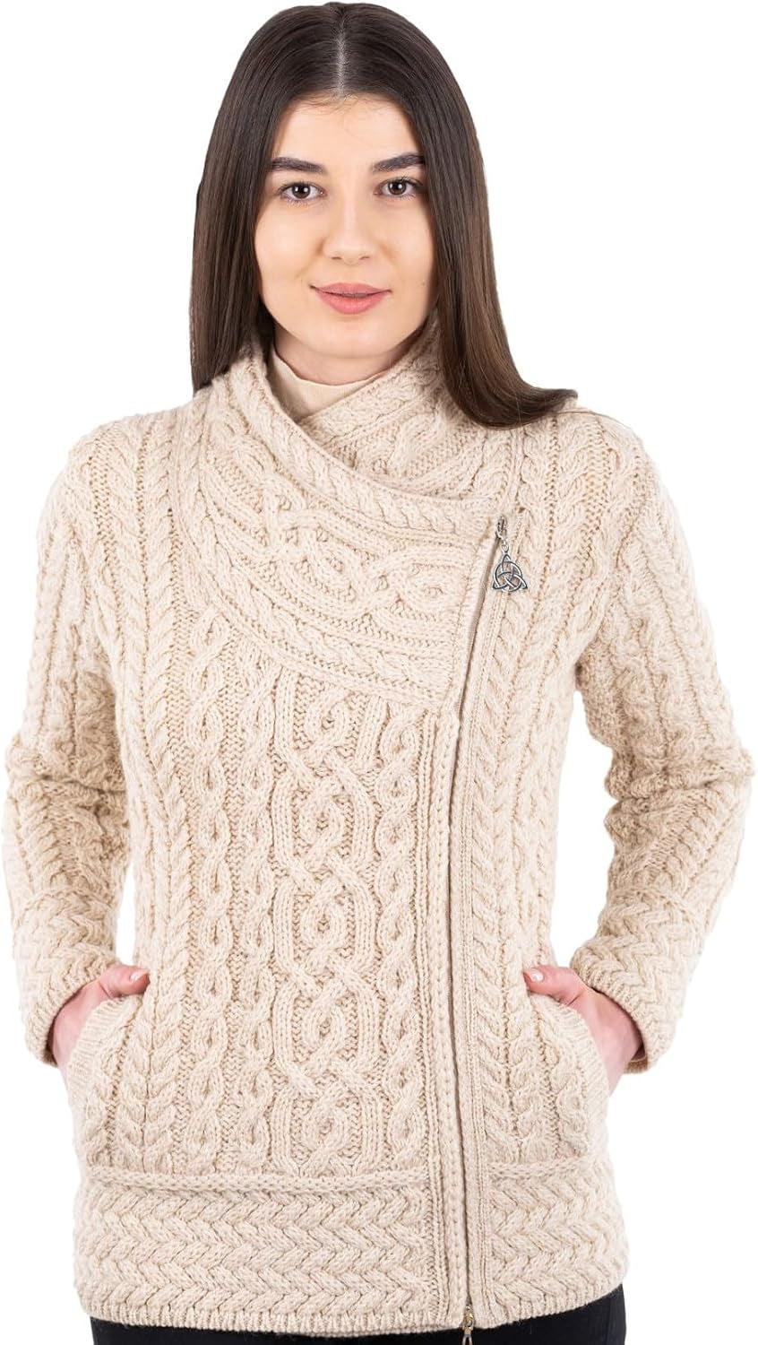 Merino Knitted Jacket – Natural Merino Knitwear