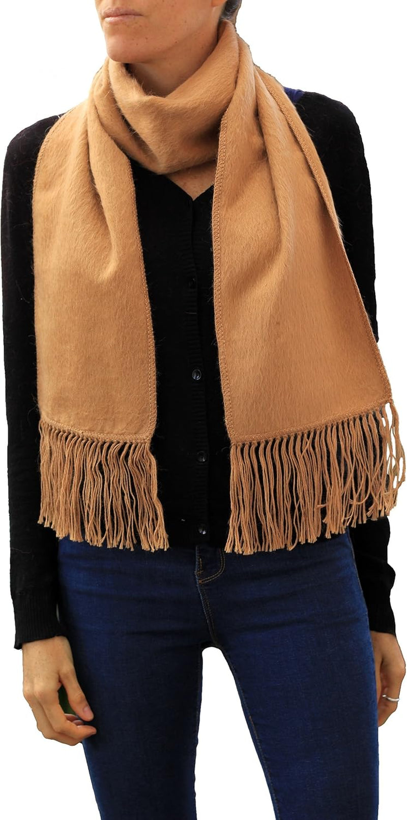 Alpaca Scarf – Handwoven Fringed Wrap