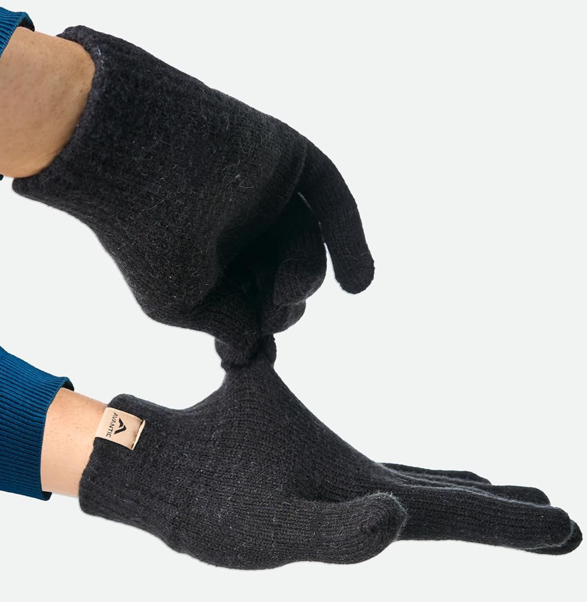 Baby Alpaca Thermal Gloves – Black