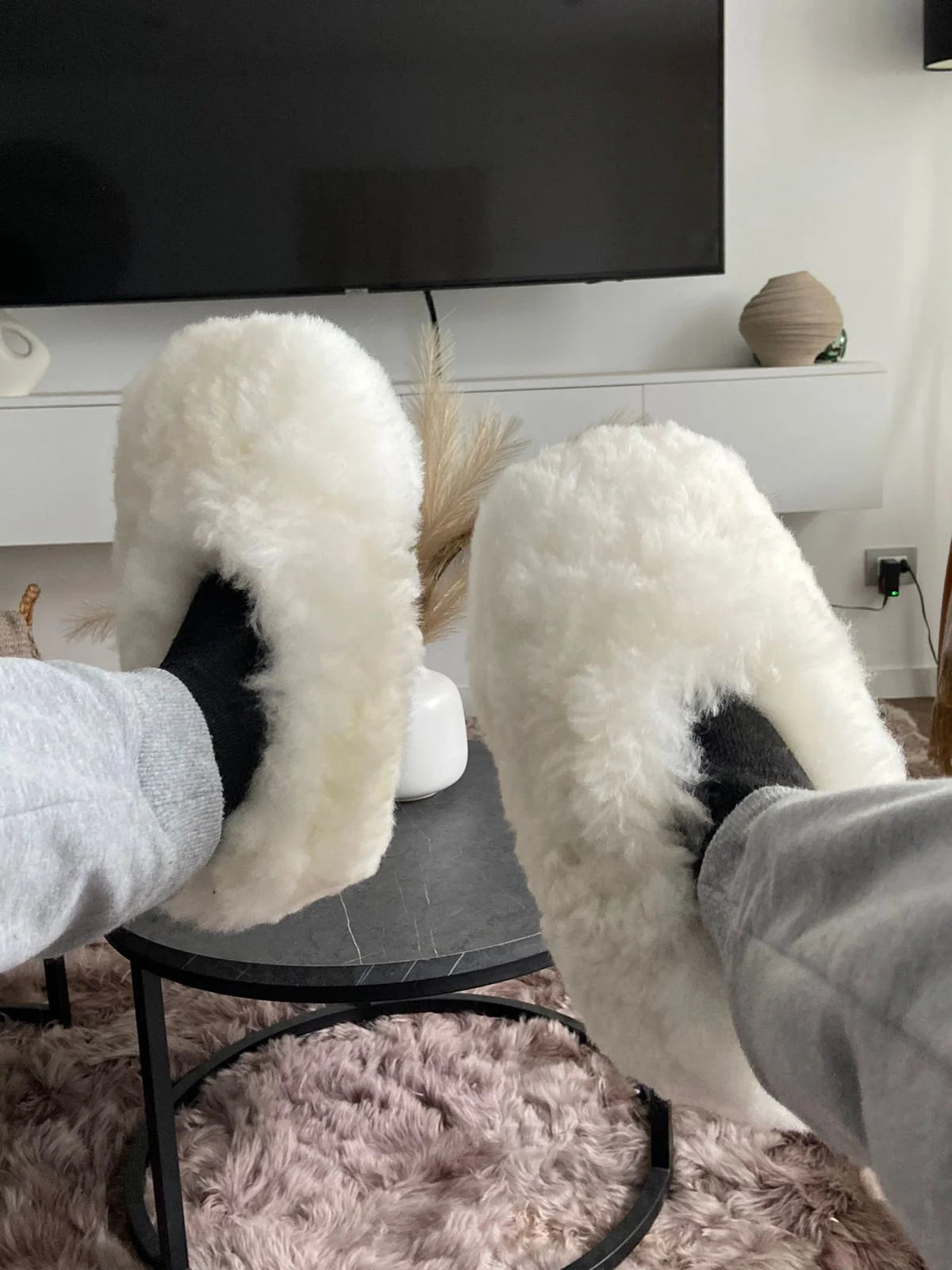 Alpaca Fur Slippers – Handmade from Peru