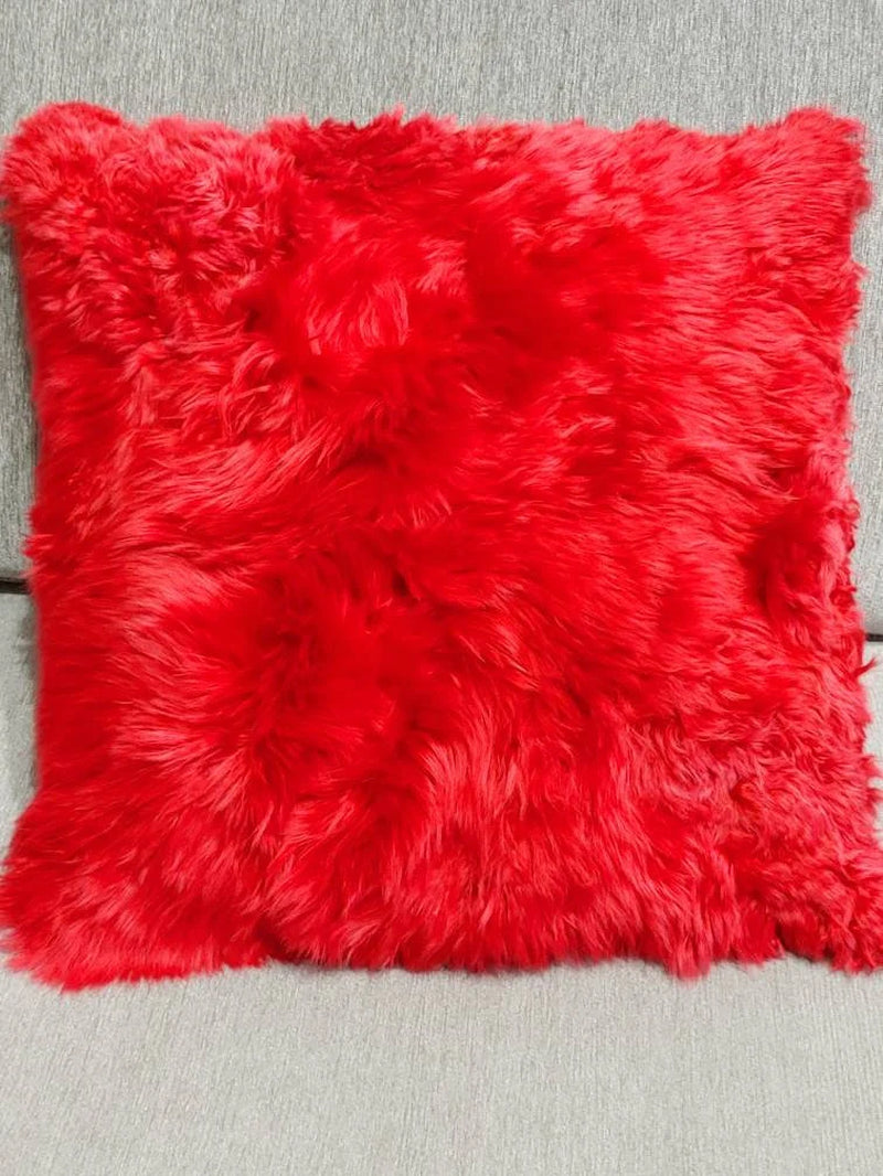 Baby Alpaca Pillow Cover – Luxurious Red