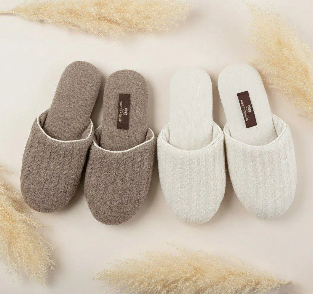 Cashmere Slippers – Ribbed