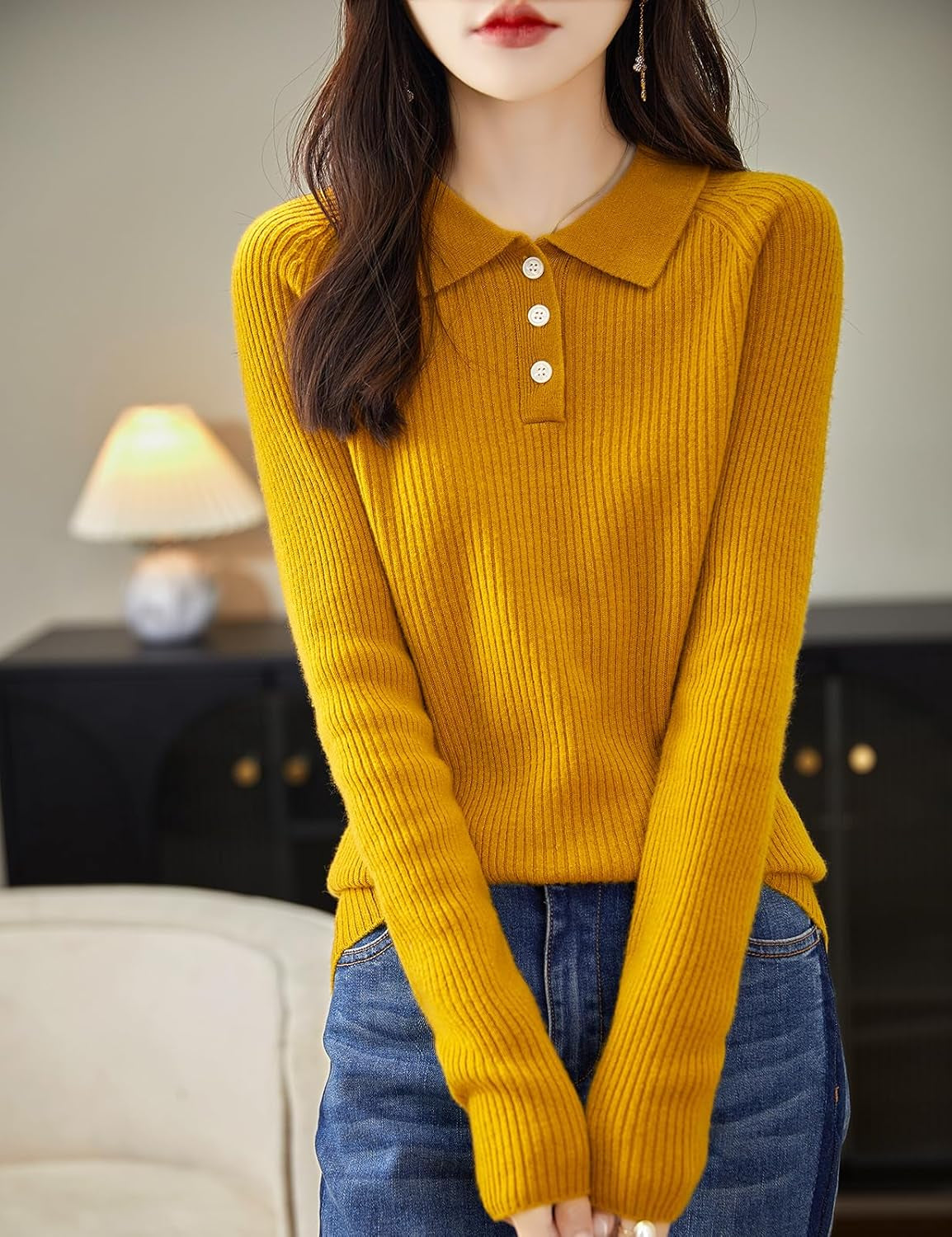 Merino Wool Sweater – Orange