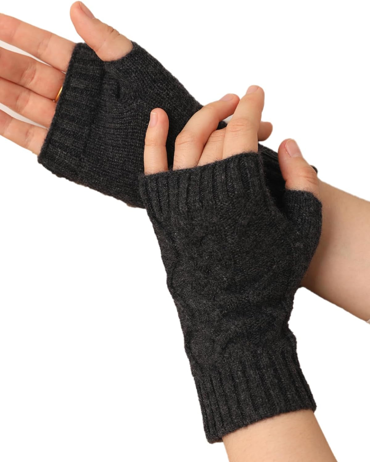 Cashmere Fingerless Gloves – Warm & Soft